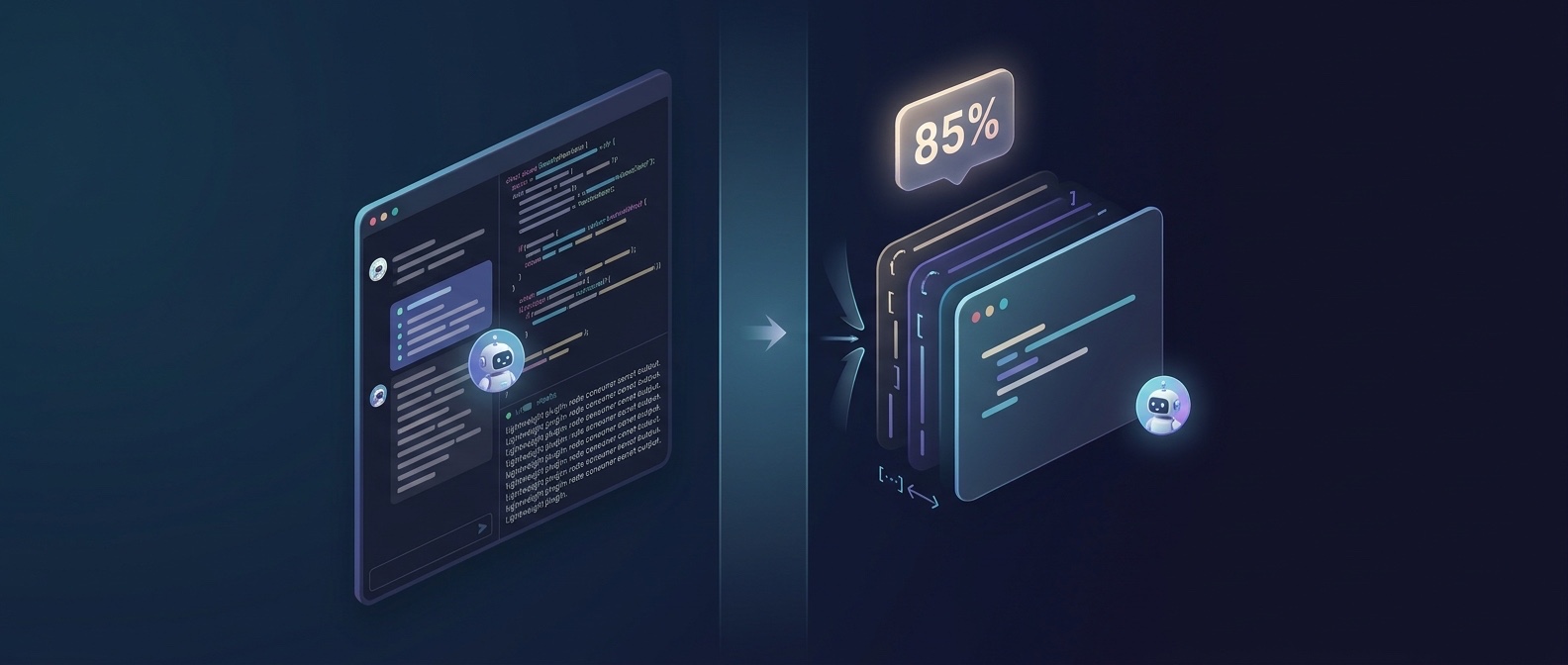 同样的事，上下文压缩 85%：OpenCode 装这两个插件